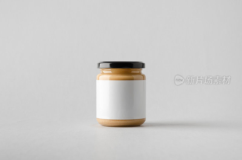 花生/杏仁/坚果黄油罐模型-空白标签